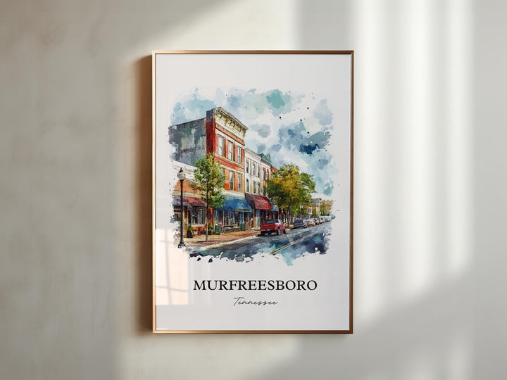 Murfreesboro, TN, USA – Watercolor Art Print