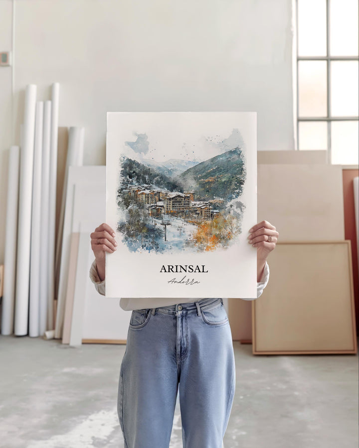 Arinsal, Andorra – Watercolor Art Print