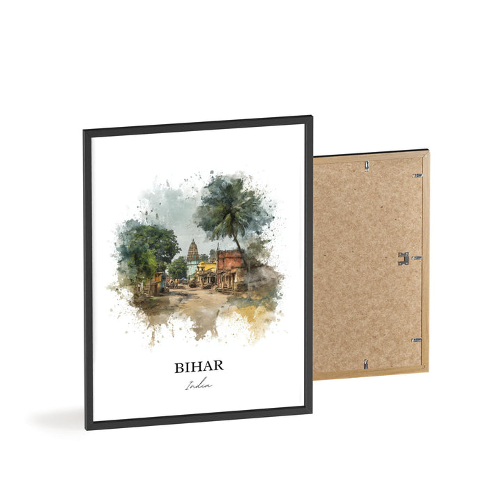 Bihar India Wall Art, Bihar India Print, Bihar Watercolor Art, Bihar India Gift, India Travel Print, Travel Poster, Housewarming Gift