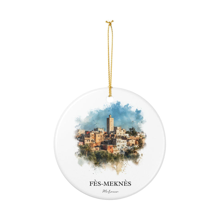 Fes-Meknes, Morocco Ornament: Unique Morocco Souvenir, Morocco Xmas Decor, and Authentic Morocco Gift