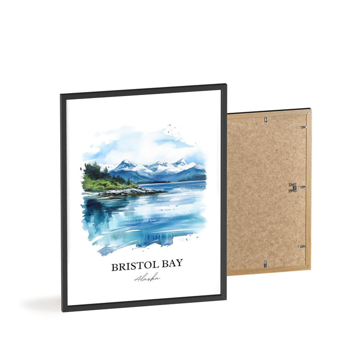 Bristol Bay Wall Art, Bristol Bay Print, Alaska Watercolor Art, Bristol Bay Gift, Travel Print, Travel Poster, Housewarming Gift