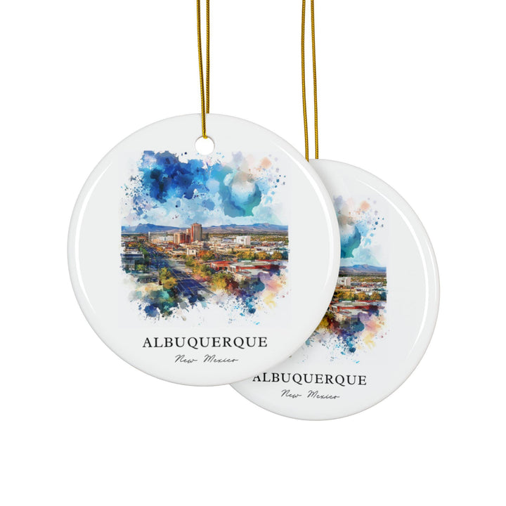 Albuquerque NM Ornament: Albuquerque Souvenir, Albuquerque NM Decor, and Authentic New Mexico Xmas Gift