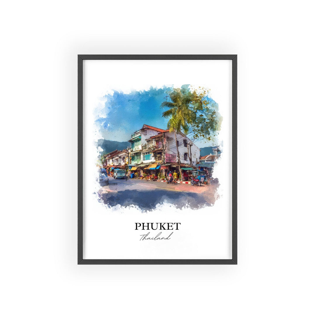 Phuket Thailand Wall Art, Phuket Print, Phuket Watercolor Art, Phuket Gift, Phuket Travel Print, Travel Poster, Housewarming Gift
