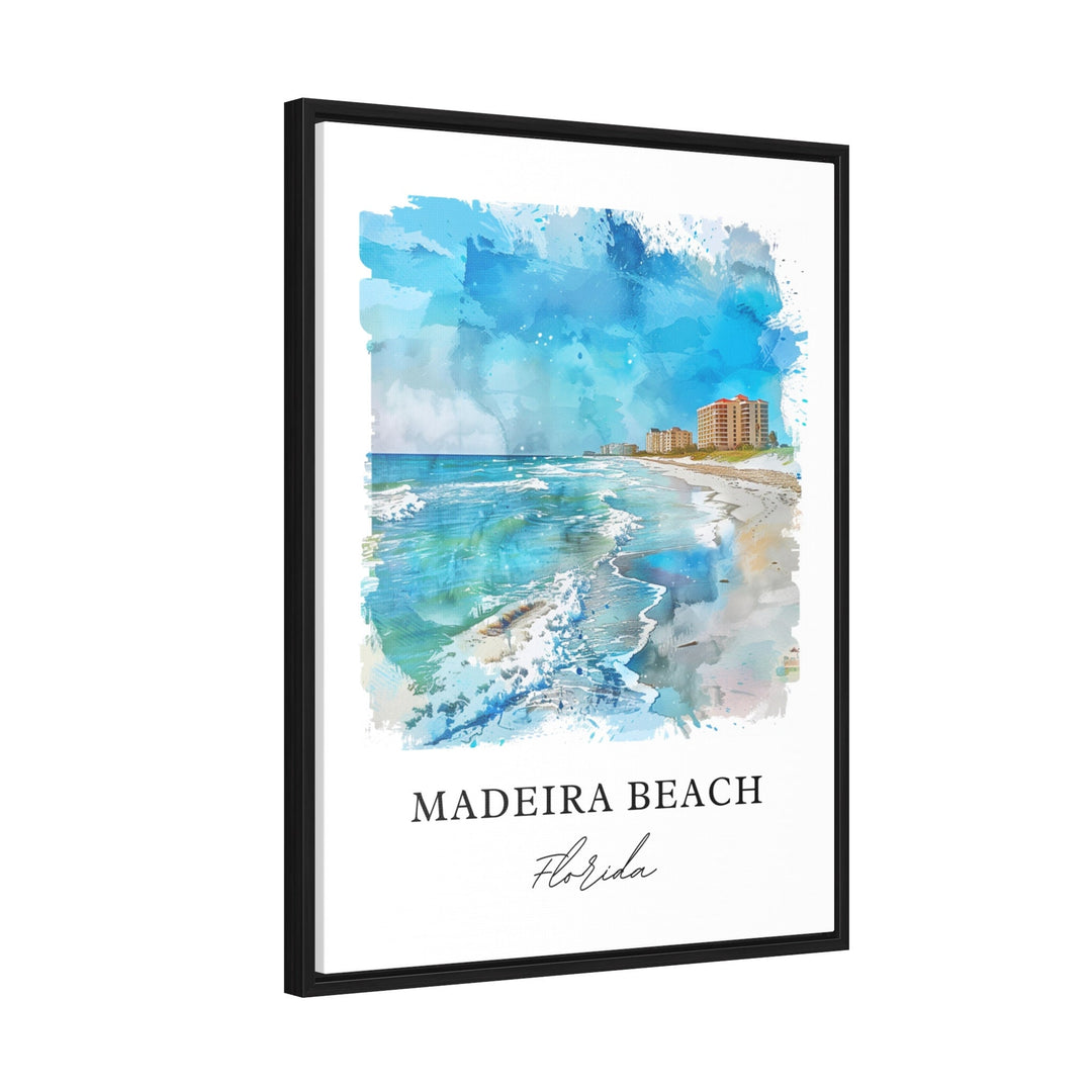 Madeira Beach Wall Art, Madeira Beach Print, Madeira FL Watercolor, Madeira Beach Gift,