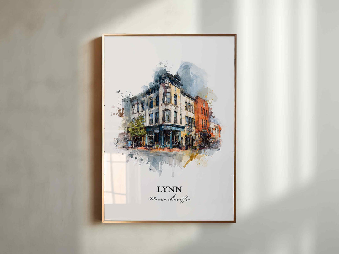 Lynn, Massachusetts, USA – Watercolor Art Print