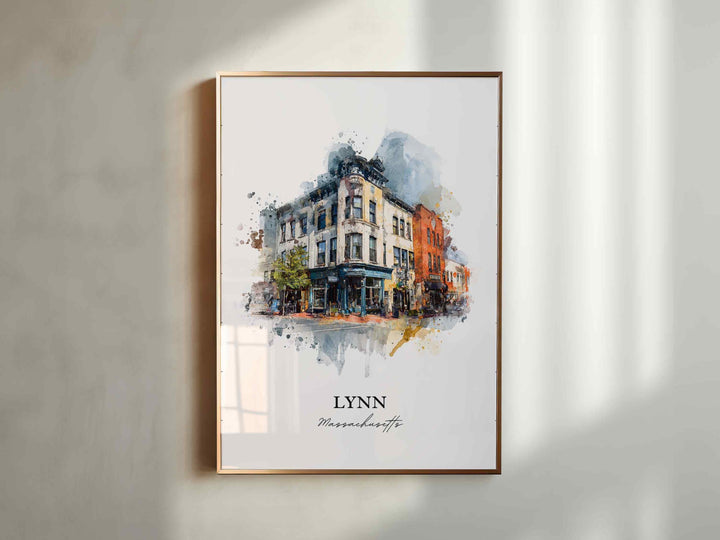 Lynn, Massachusetts, USA – Watercolor Art Print