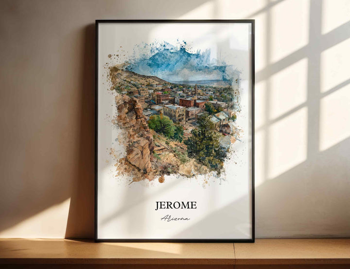 Jerome, Arizona – Watercolor Art Print