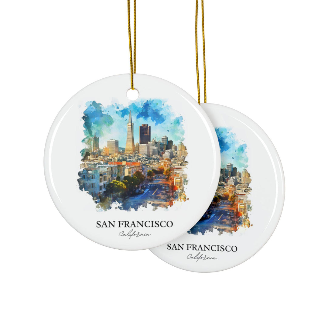 San Francisco CA Ornament: Unique San Francisco Souvenir, San Fran Xmas Decor, and Authentic San Francisco Gift