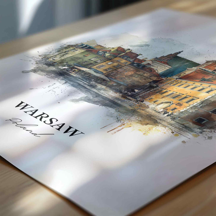 Warsaw, Poland – Watercolor Art Print