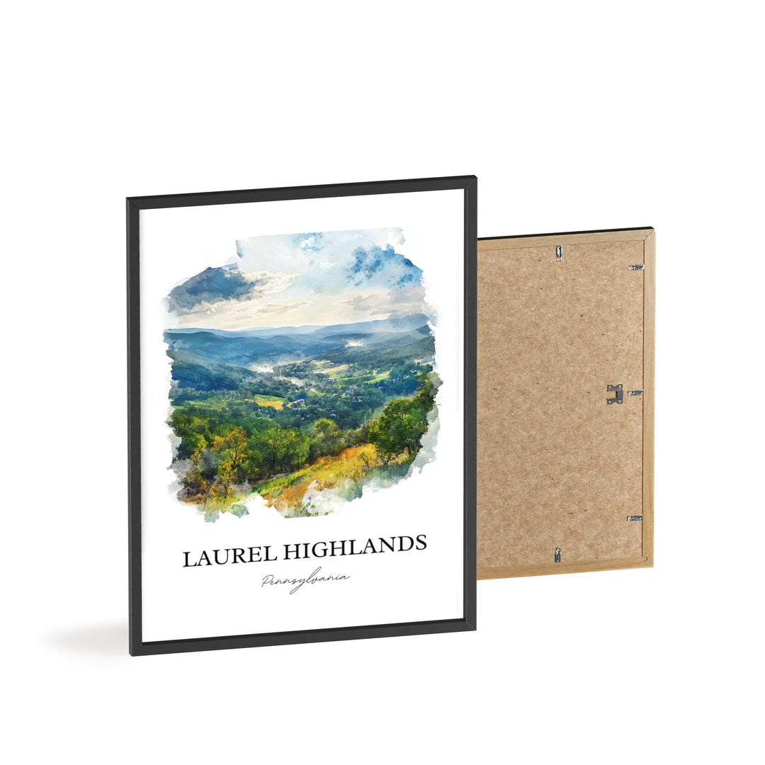 Laurel Highlands Wall Art, Fayette County Print, Pennsylvania Artwork, Laurel Highlands Gift, Travel Print, Travel Poster, Housewarming Gift