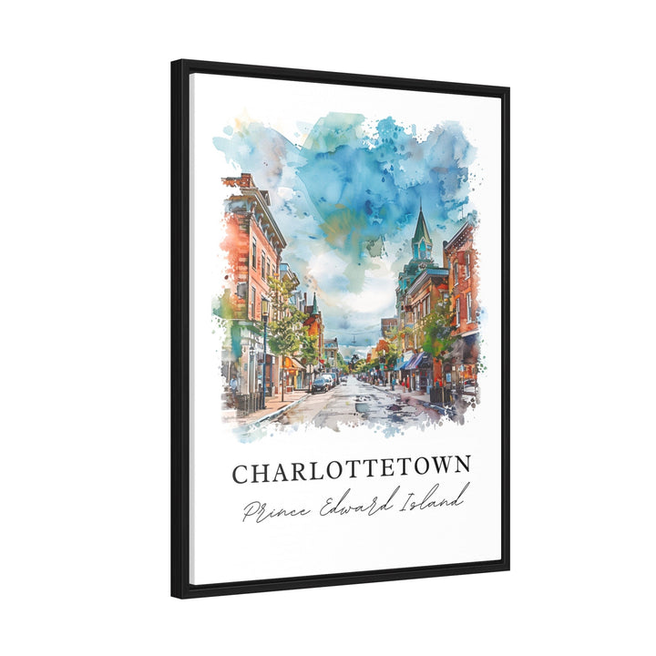 Charlottetown PEI Wall Art, Charlottetown Print, Prince Edwards Island Watercolor, Charlottetown Gift, Travel Print, Housewarming Gift