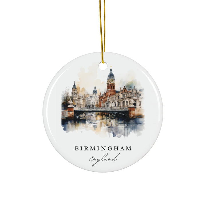 Birmingham England Ornament: Unique Birmingham UK Souvenir, Birmingham England Xmas Decor, and Authentic Birmingham UK Christmas Gift