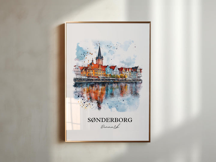 Sønderborg, Denmark – Watercolor Art Print