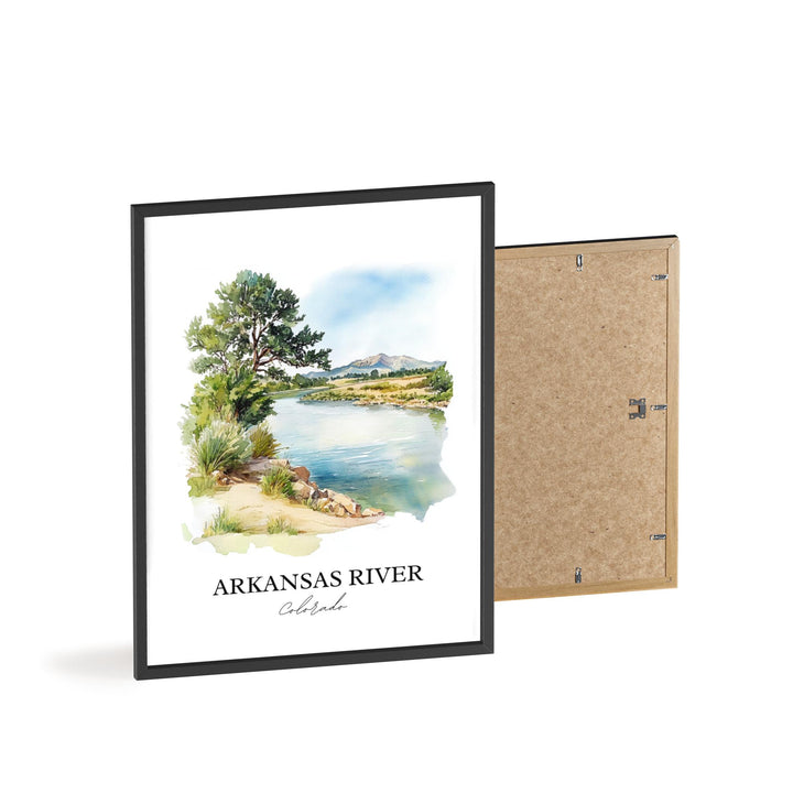 Arkansas River, Colorado, USA – Watercolor Art Print