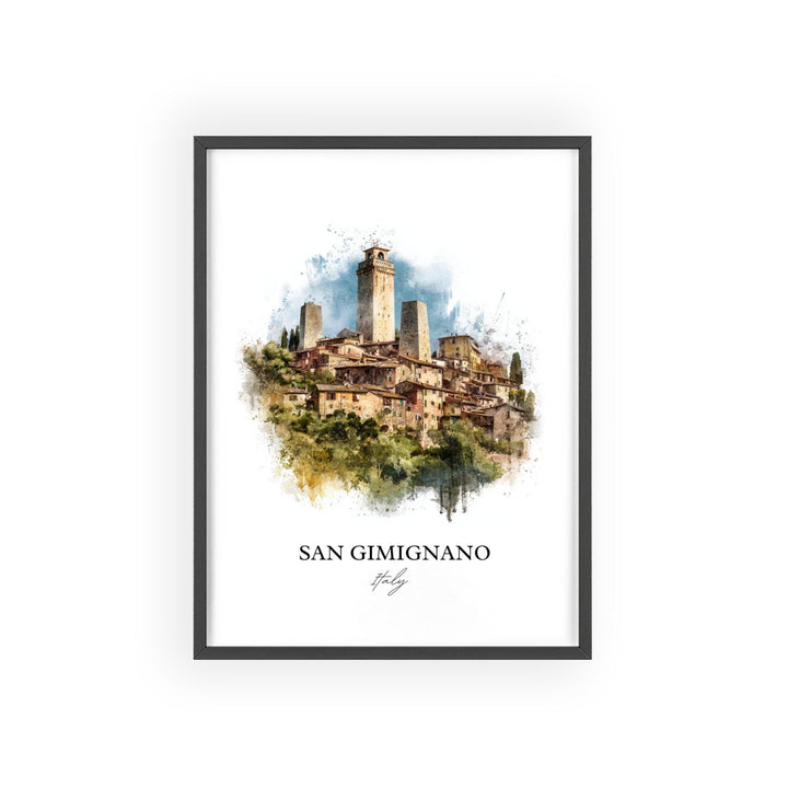 San Gimignano, Italy – Watercolor Art Print