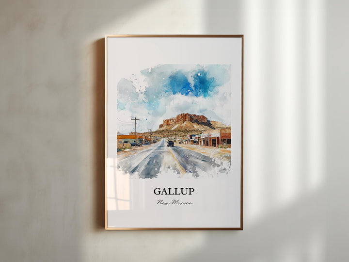 Gallup NM Wall Art, Red Rock Park Print, New Mexico Watercolor Art, Gallup New Mexico Gift, Travel Print, Travel Poster, Housewarming Gift