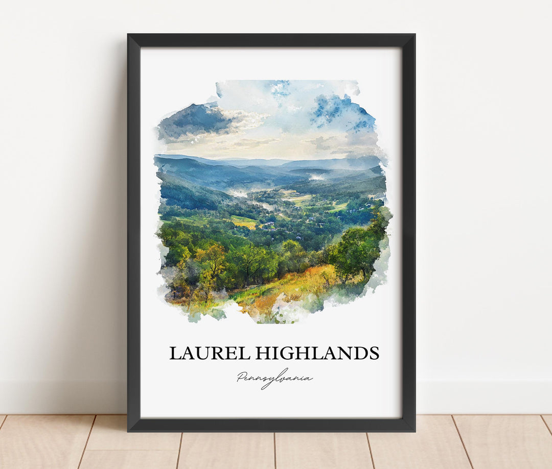 Laurel Highlands Wall Art, Fayette County Print, Pennsylvania Artwork, Laurel Highlands Gift, Travel Print, Travel Poster, Housewarming Gift