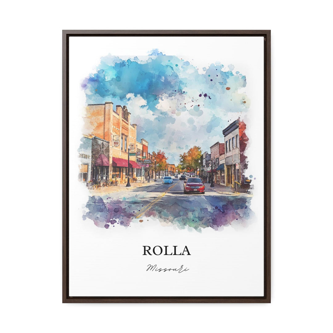 Rolla MO Wall Art, Rolla Missouri Print, Missouri Watercolor Art, Phelps County Gift, Travel Print, Travel Poster, Housewarming Gift