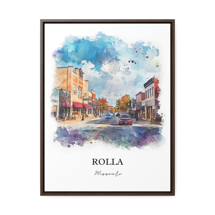 Rolla MO Wall Art, Rolla Missouri Print, Missouri Watercolor Art, Phelps County Gift, Travel Print, Travel Poster, Housewarming Gift