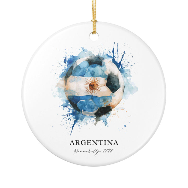 Argentina Soccer Ornament 2026 | Runner-Up Country Football Keepsake, Argentina Christmas Ornament