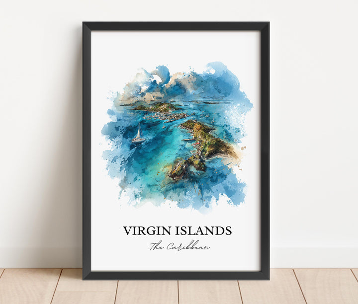 Virgin Islands Wall Art, Caribbean Prints, US Virgin Islands Artwork, Virgin Islands Gift, Travel Print, Travel Poster, Housewarming Gift