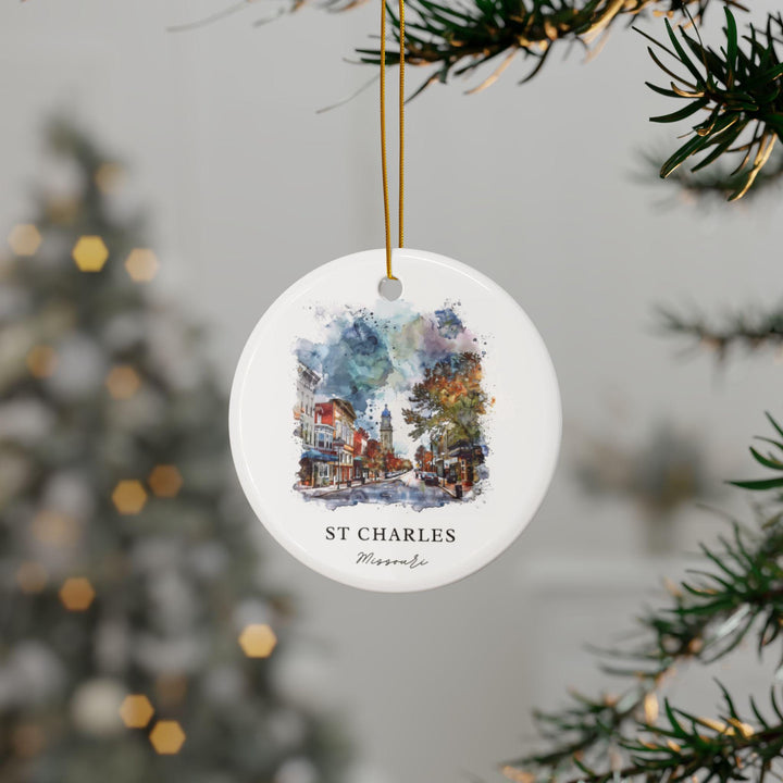 St. Charles Missouri Ornament: Unique St. Charles Souvenir, St. Charles Xmas Decor, and Authentic Missouri Gift