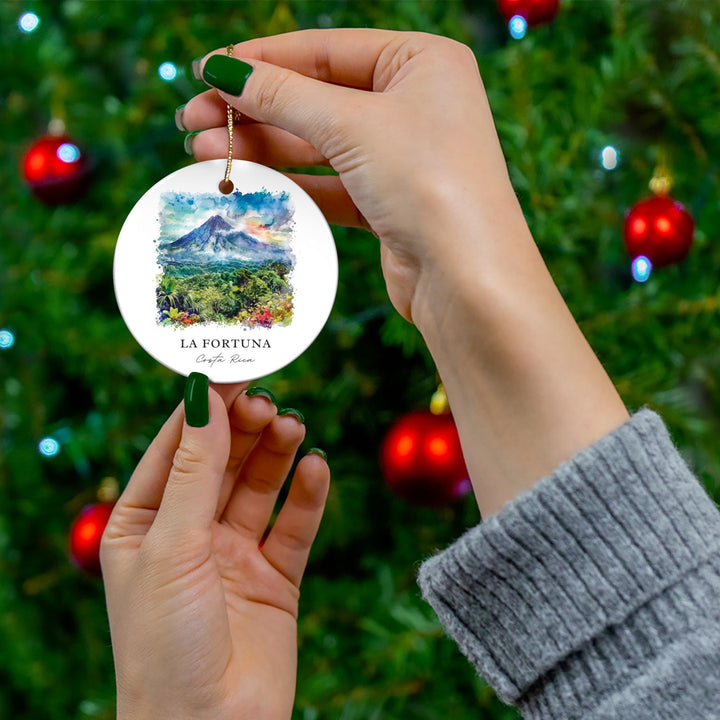 La Fortuna Costa Rica Ornament: Unique La Fortuna Souvenir, La Fortuna Xmas Decor, and Authentic La Fortuna Christmas Gift