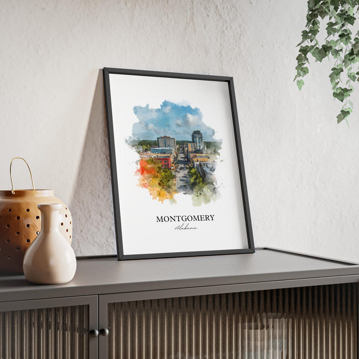 Montgomery, Alabama – Watercolor Art Print