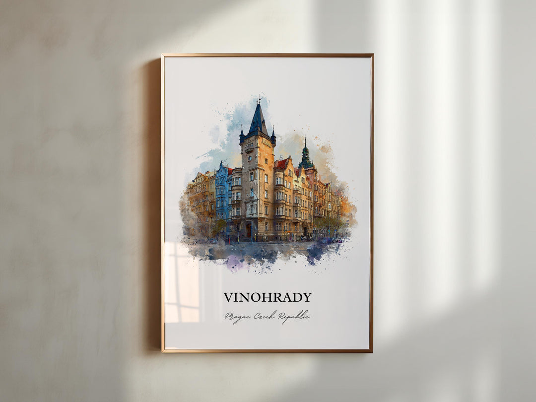 Vinohrady, Czech Republic – Watercolor Art Print