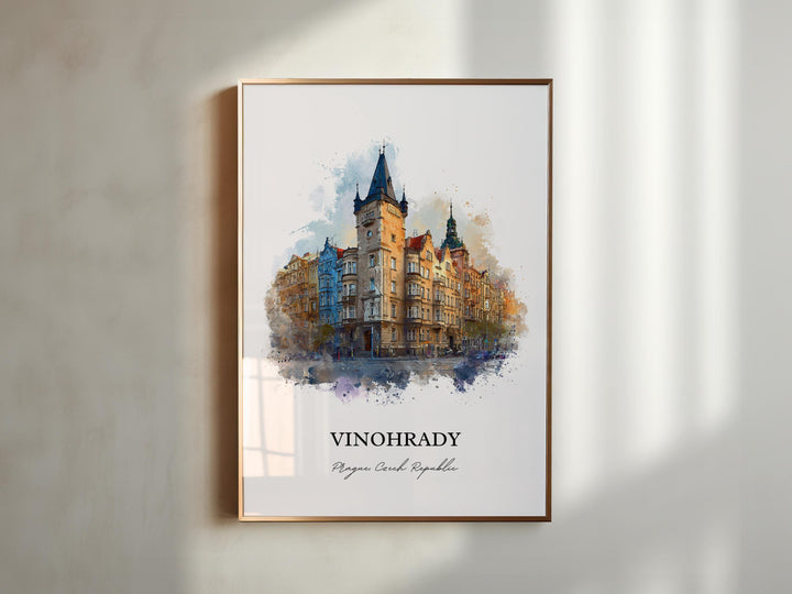 Vinohrady, Czech Republic – Watercolor Art Print
