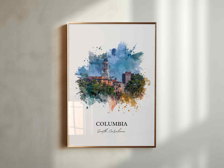Columbia, South Carolina – Watercolor Art Print