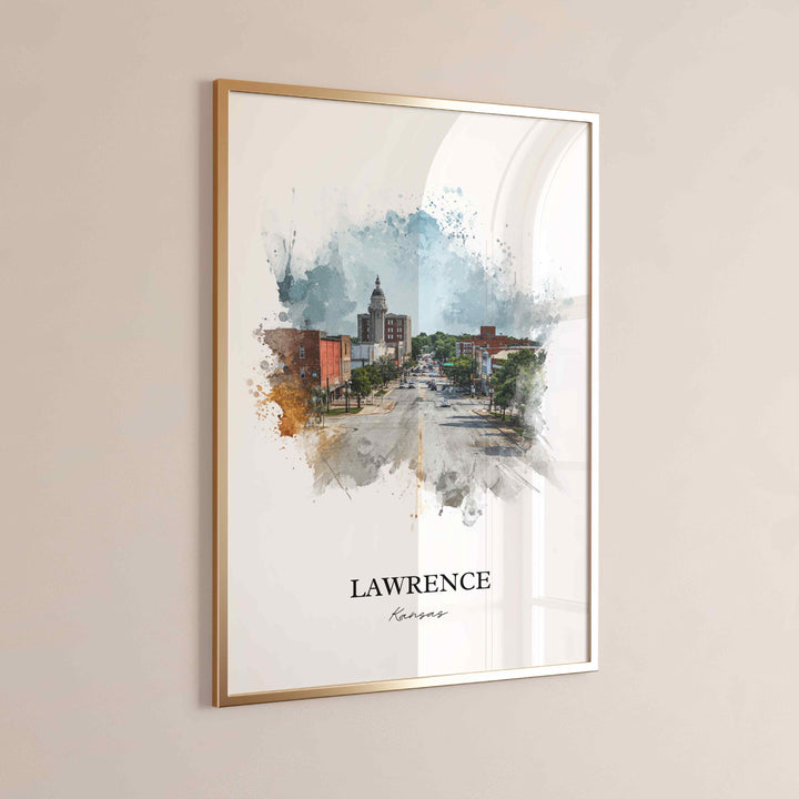 Lawrence, Kansas – Watercolor Art Print