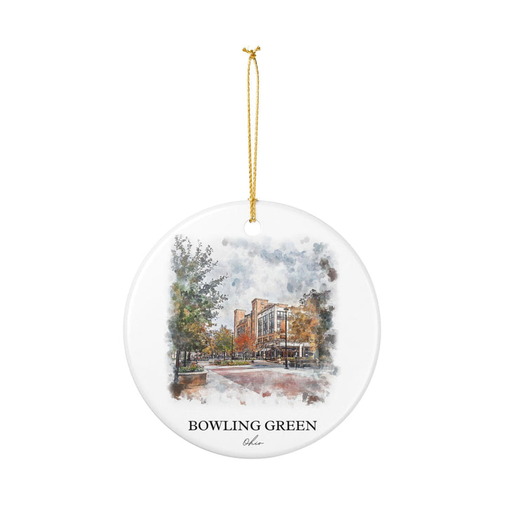 Bowling Green Ohio Ornament: Unique Bowling Green OH Souvenir, Ohio Xmas Decor, and Authentic Bowling Green Gift