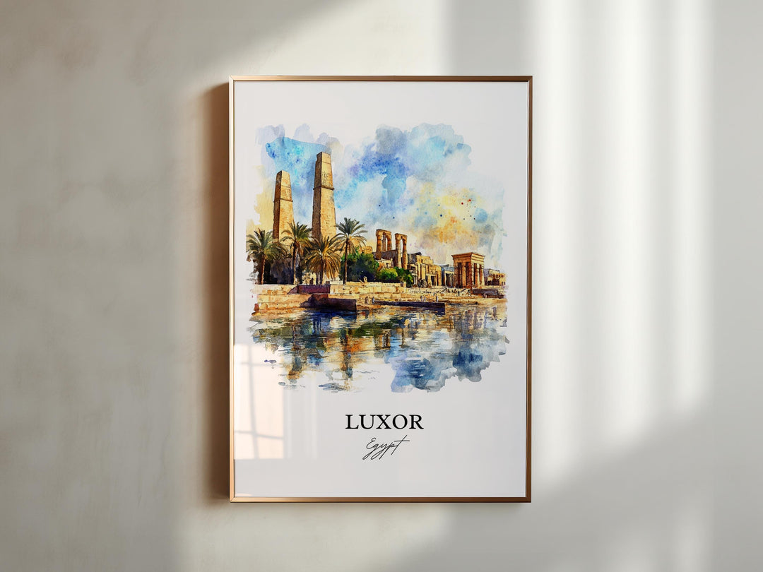 Luxor, Egypt – Watercolor Art Print