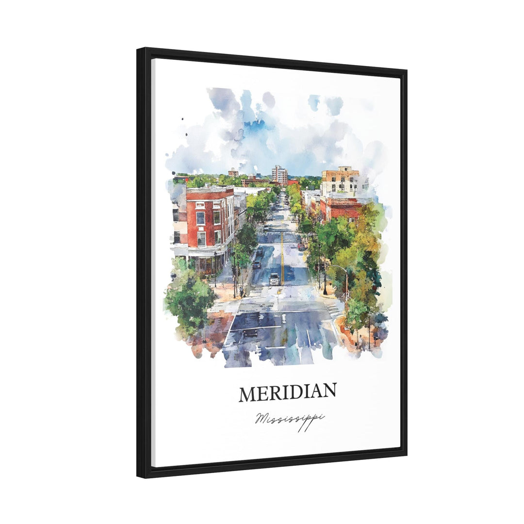 Meridian MS Art, Lauderdale County Print, Mississippi Artwork, Meridian Mississippi Gift, Travel Print, Travel Poster, Housewarming Gift