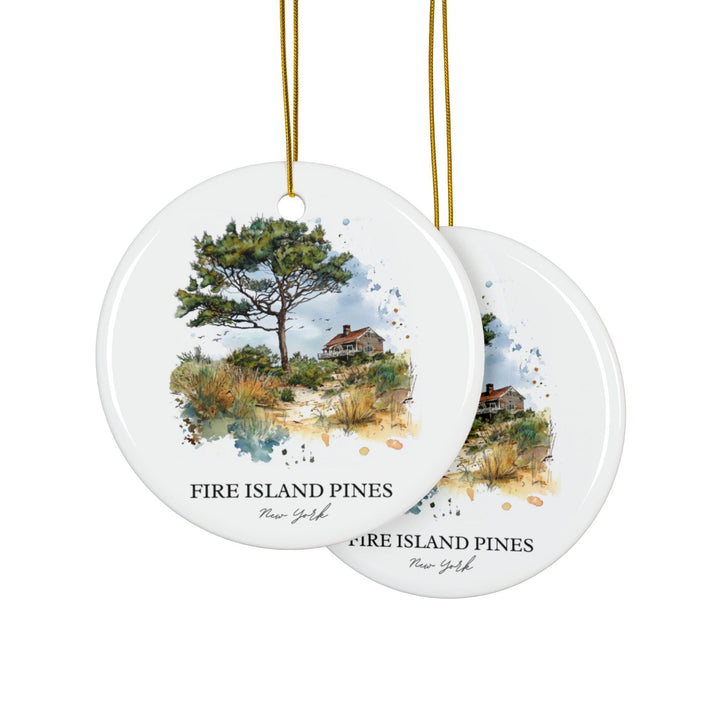 Fire Island Ornament: Unique Fire Island NY Souvenir, Fire Island Xmas Decor, and Authentic Fire Island Pines Gift
