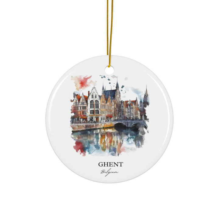 Ghent Belgium Ornament: Unique Ghent Souvenir, Ghent Xmas Decor, and Authentic Ghent Belgium Gift