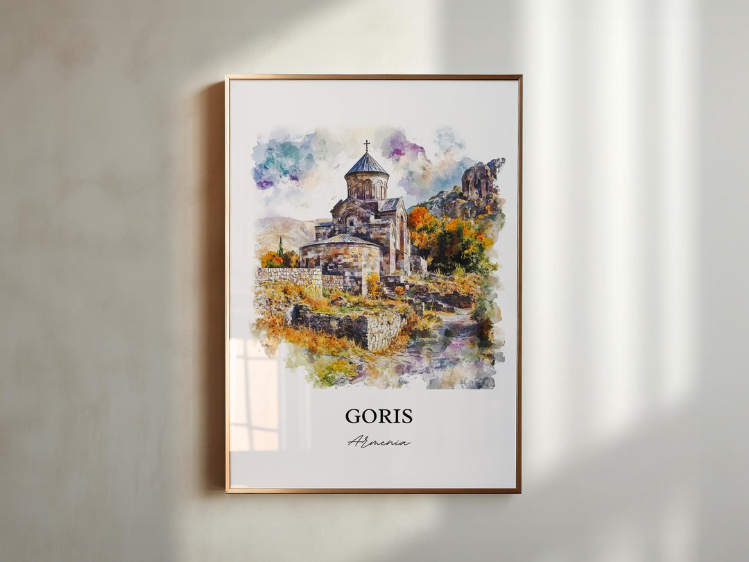 Goris, Armenia – Watercolor Art Print
