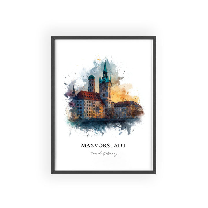 Maxvorstadt, Germany – Watercolor Art Print