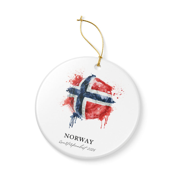 Norway Soccer Ornament 2026 | Quarterfinalist Football Fan Keepsake, Norway Christmas Ornament
