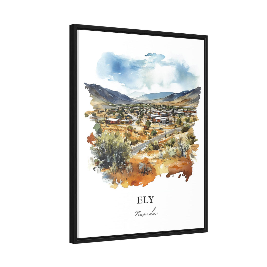 Ely Nevada Wall Art, Ely NV Print, Nevada Watercolor Art, White Pine County Nevada Gift, Travel Print, Travel Poster, Housewarming Gift