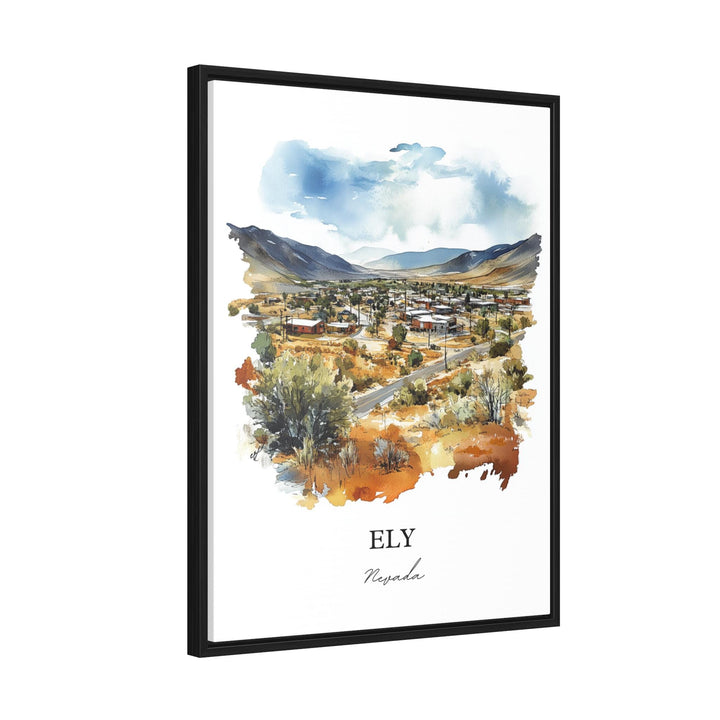 Ely Nevada Wall Art, Ely NV Print, Nevada Watercolor Art, White Pine County Nevada Gift, Travel Print, Travel Poster, Housewarming Gift