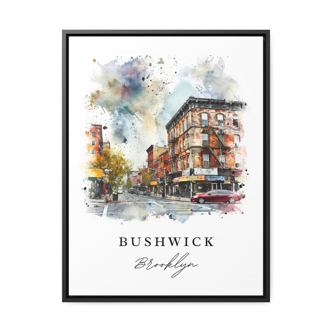 Bushwick Brooklyn wall art - Brooklyn NY, Bushwick print, Wedding gift, Birthday present, Custom Text, Perfect Gift