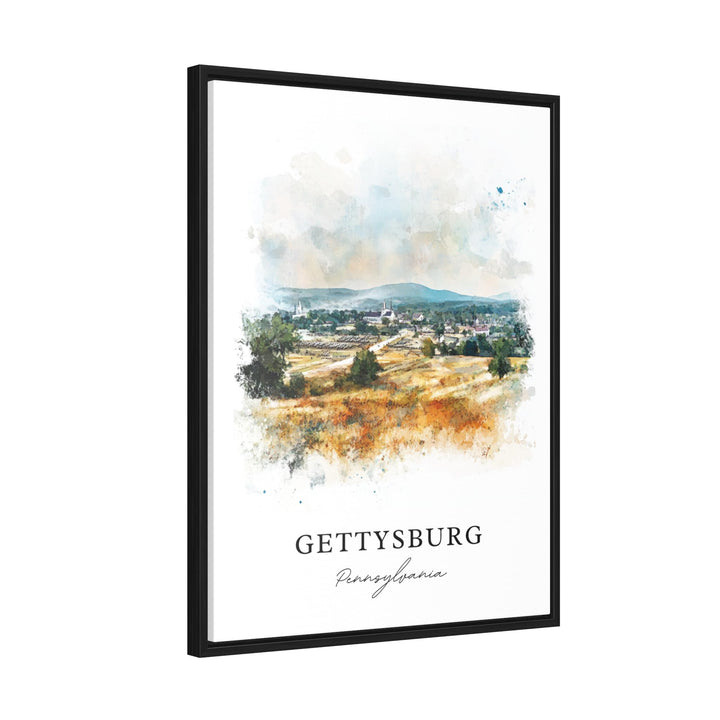 Gettysburg PA Art, Gettysburg Print, Gettysburg Watercolor Art, Gettysburg Pennsylania Gift,