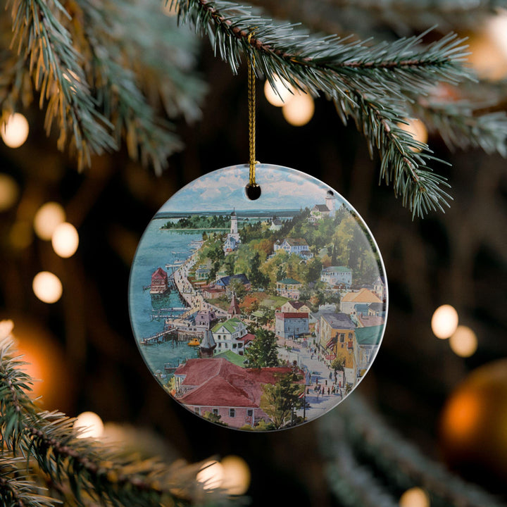 Mackinac Island Ornament: Unique Mackinac Michigan Souvenir, Michigan Xmas Decor, and Authentic Mackinac Island Gift