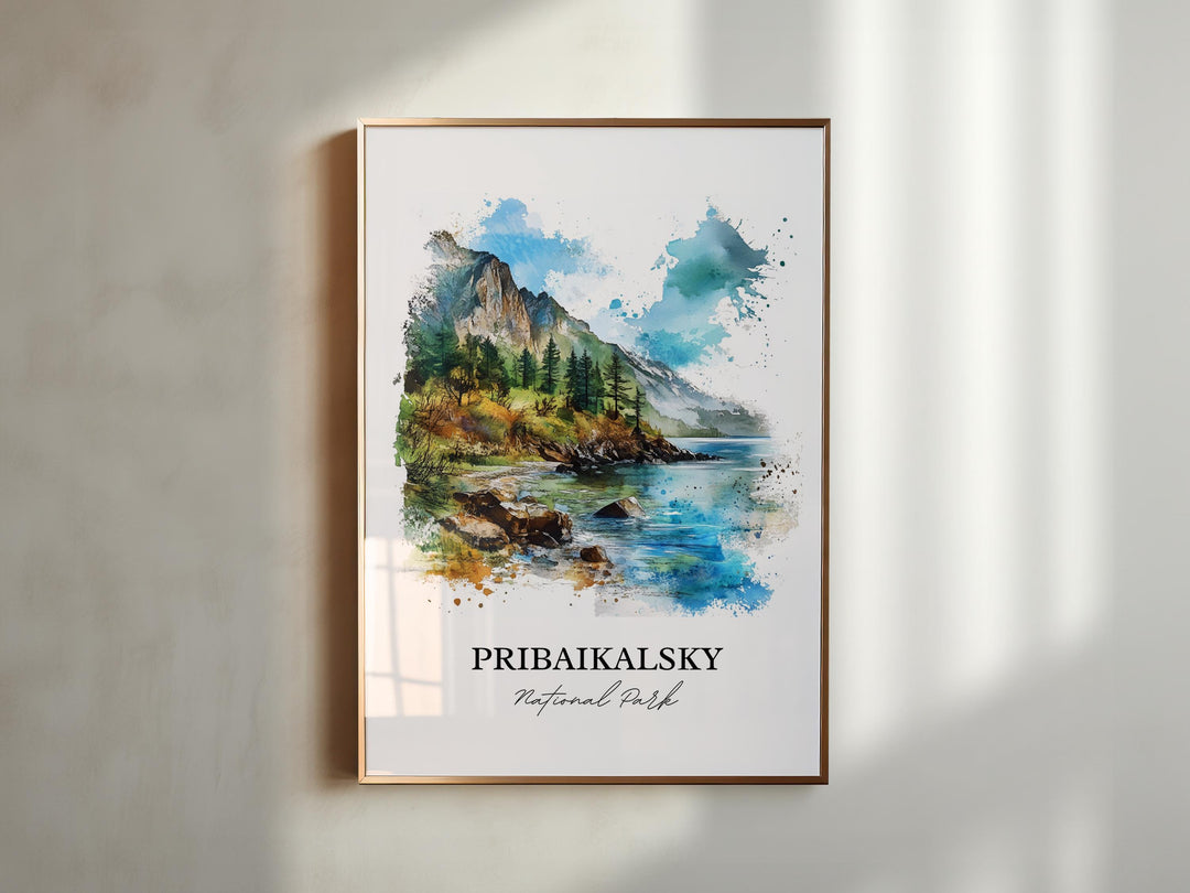 Pribaikalsky National Park Art, Lake Baikal Print, Siberia Artwork, Pribaikalsky Park Gift, Travel Print, Travel Poster, Housewarming Gift