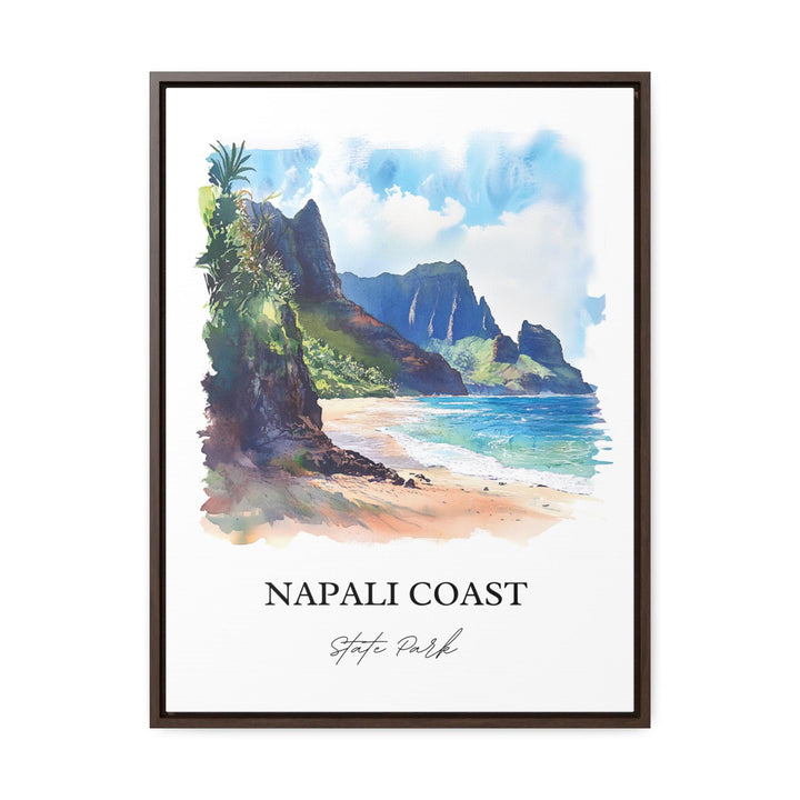 Napali Coast Wall Art, Kauai HI Print, Kauai Watercolor Art, Napali Coast State Park Gift, Travel Print, Travel Poster, Housewarming Gift
