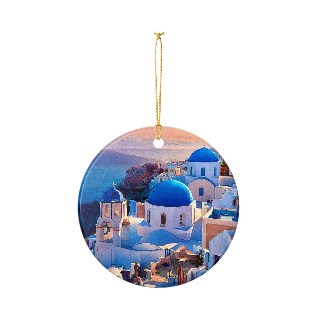 Santorini Ornament: Unique Santorini Souvenir, Santorini Xmas Decor, and Authentic Santorini Greece Gift