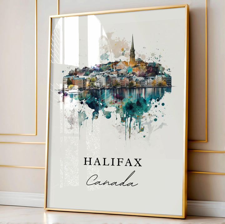 Halifax Canada wall art - Canada, Halifax poster, Halifax Wedding gift, Halifax Birthday present, Custom Text, Personalised Gift