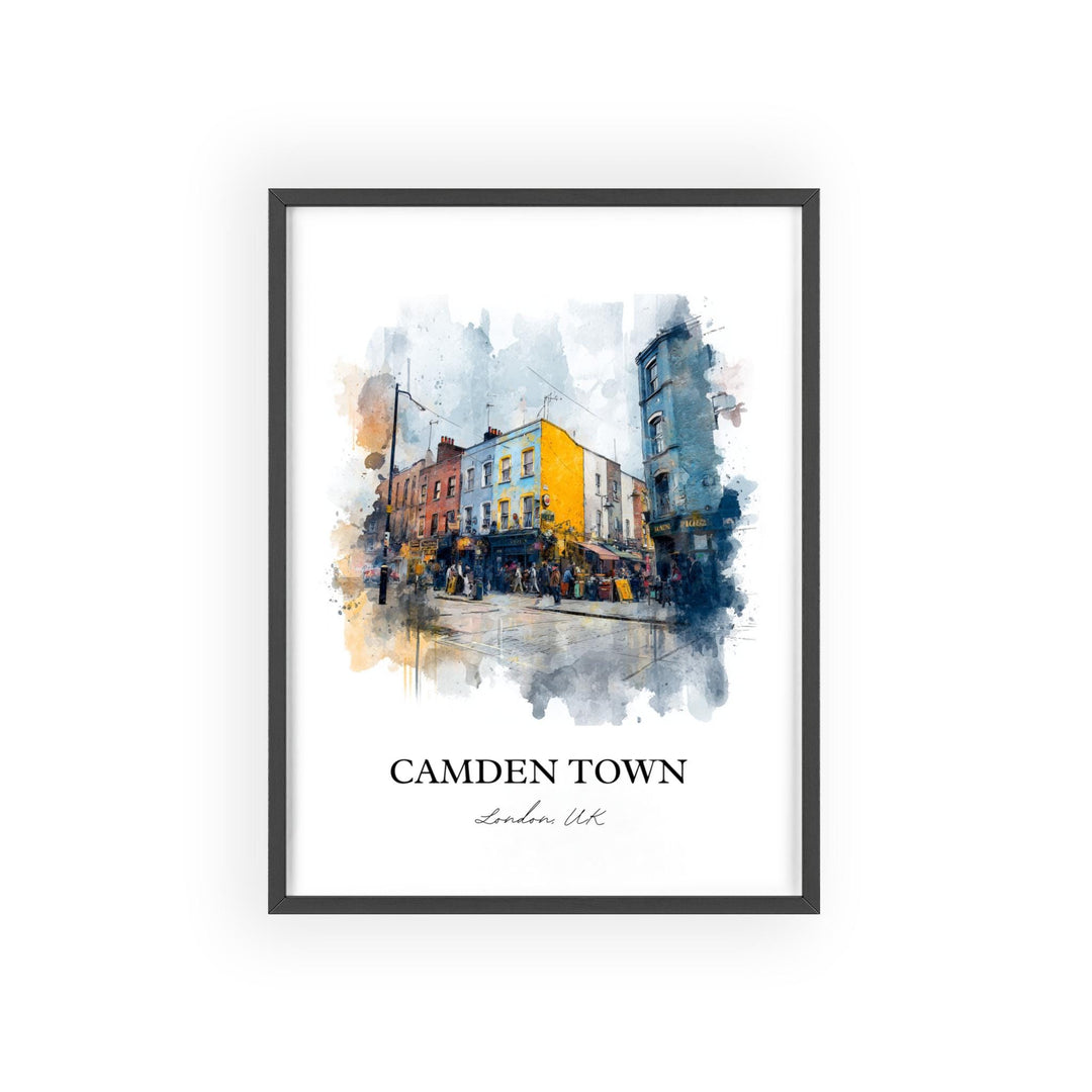 Camden Town, England – Watercolor Art Print